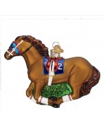 NEW - Old World Christmas Glass Ornament - Racehorse